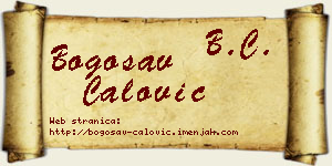Bogosav Ćalović vizit kartica